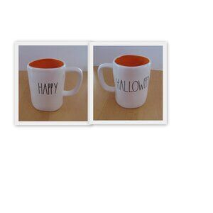 HAPPY HALLOWEEN large white mug by Ray Dunn  - 16 oz.- Ceramic